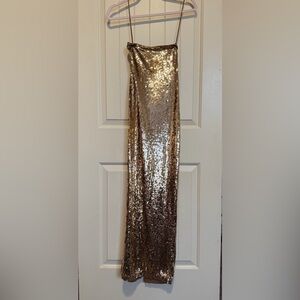 Alice + Olivia Bronze Sequin dress